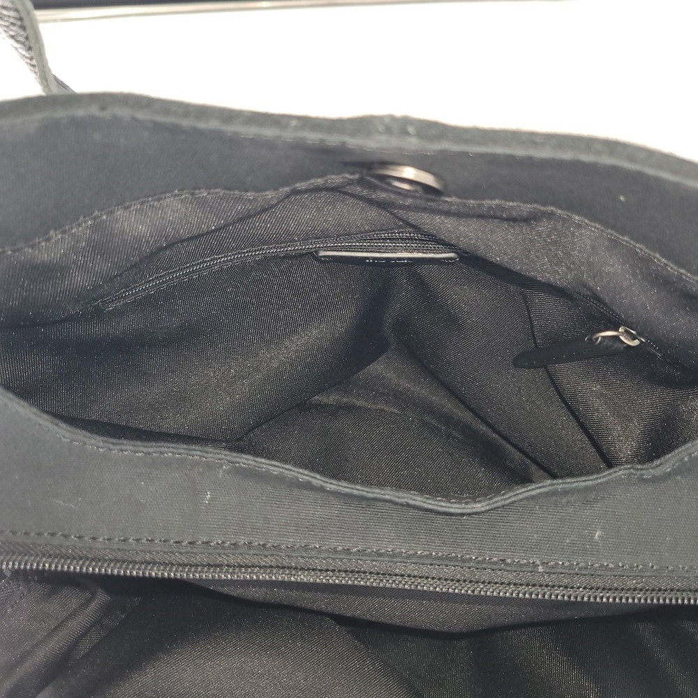 The Sak Black‎ Suede Colorblock Patchwork Tote Shoulder Bag Leather Straps Boho - Picture 8 of 9